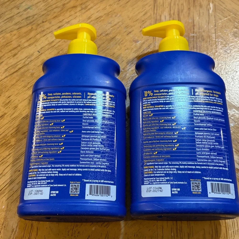 Douxo Spa Skin & Coat Ultra-Safe Shampoo Set 16fl oz each
